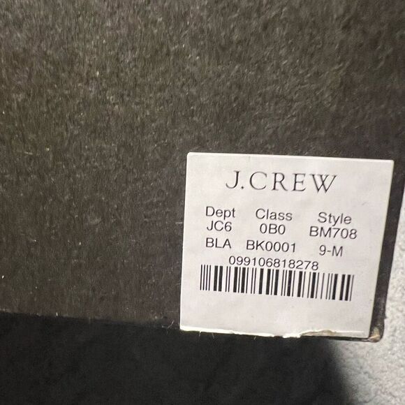 J.Crew Rib-cuff boots in Italian leather Black Gray Size 9 NWB - Picture 12 of 14